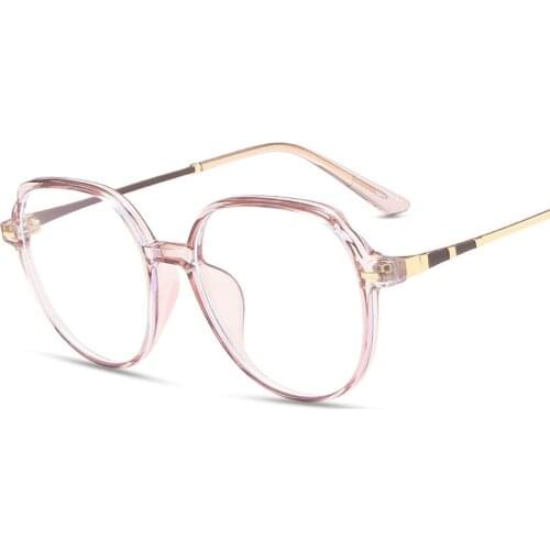 Trend Blue Light Blocking Glasses Women Oversized Frame Anti-Blue Decorative Eyeglasses Computer Radiation Protection Eyewear TR