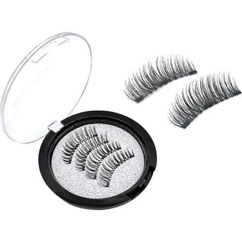Three magnet false eyelashes No trace of glue free 3d magnetic eyelashes magnetic lashes