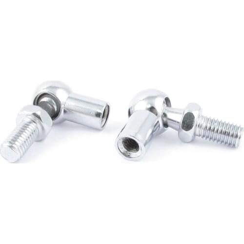UXCELL 2Pcs 6Mm To 6Mm Male/Female Metal Gas Spring End Fitting Angled Ball Joint