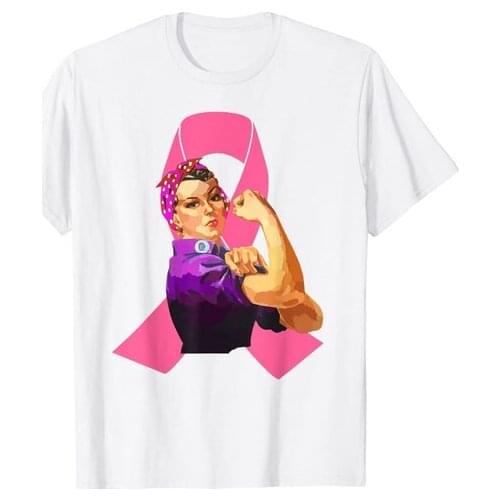 Awesome Rosie The Riveter We Can Do It Breast Cancer T-shirt