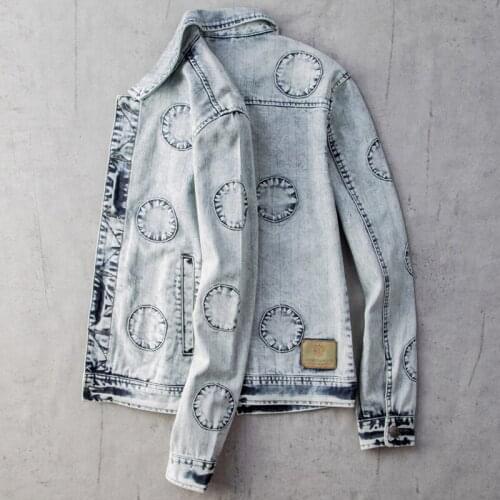 Vintage Streetwear Fashion Man Jackets Spring Plus Size XXXL Mens Biker Bomber Jackets and Coats Summer Mens Denim Coats A523