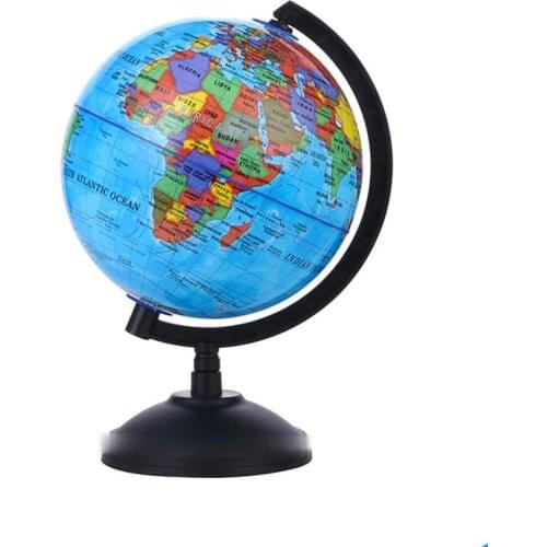 Rotating 14.16/20cm Plastic Globe Modern Simple English Version HD World Geographic Map School Living Room Office Decoration