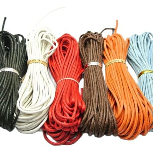 120 Meters Mixed Color Waxed Cotton Beading Cord 2mm Jewelry String 12 Color