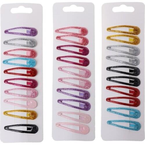 10Pcs Glitter Hair Clip Girl Hair Accessories Hairpins Fashion Headwear Barrette