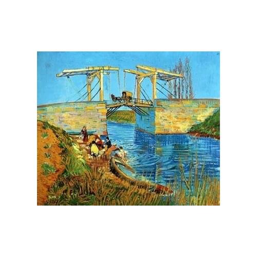 14/16/18/27/28 Suspension Bridge scenery Van Gogh Handmade Needlework Embroidery DMC Cross Stitch Kit Crafts Home decoration