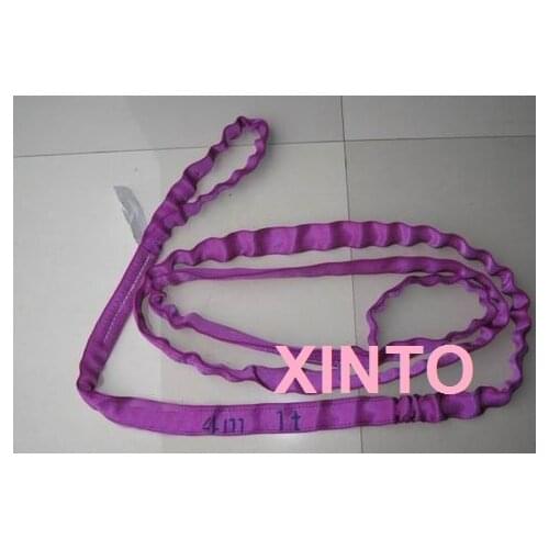1TX1M--4M6:1 High tensile Eye-eye soft round sling industrial grade lifting sling polyester fiber strap glass auto shipping