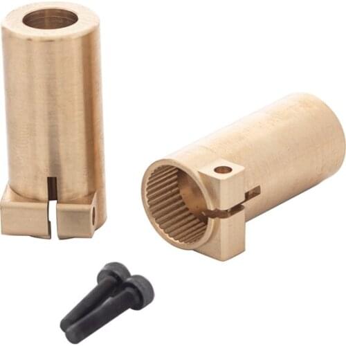 2Pcs Brass Heavy Duty Rear Axle Hub Carrier Adapter Lockou for Axial SCX10 II 90046 90047 1/10 RC Crawler Car Parts