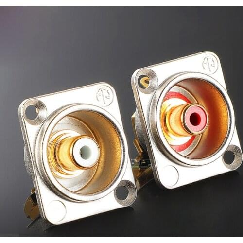 2PCS/Lot NF2D-2 RCA Female Socket/Jack Connector Panel Mount For Speaker Power Amplifier