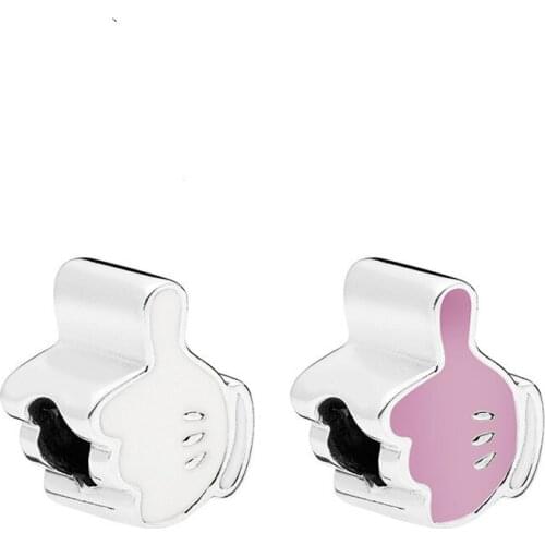 5PCS Wholesale Jewelry Enamel Hand Loose Bead Good Zinc Alloy Charms Fit DIY European Pulseiras Charm Bracelets & Bangles