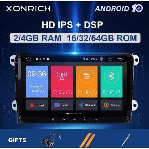 2 din Android 10 Car Radio GPS Navigation For golf 5 6VW Passat b6 b5 Polo Amarok Volkswagen T5 seat leon Multimedia DVD Player