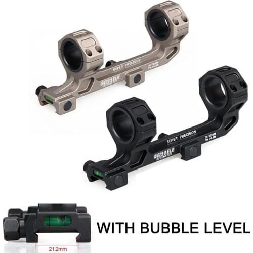 Free ship Tactical airsoft Gun Rifle Scope Mount AR15 M4 M16 25.4mm 30mm scope mount Rings with Bubble Level 20mm Picatinny Rail