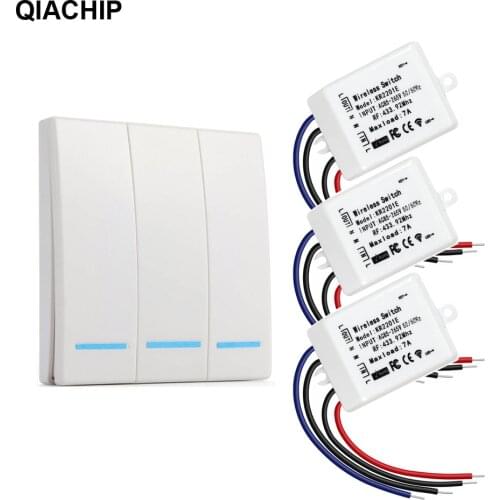 433Mhz RF Wireless Remote Control Switch AC 110V 220V Corridor Room Home Wall Panel Switch Lamp Light LED Bulb Wireless Switches