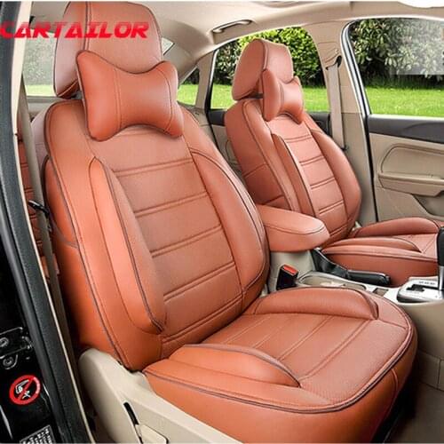 CARTAILOR Car Seat Covers & Supports PU Leather for Infiniti G35 G37 G25 Car Accessories Full Set Cover Seats Cushion Protector