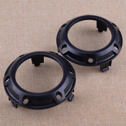CITALL 6400A739 2pcs Left Right Front Car Fog Light Lamp Cover Frame Plastic Black Fit For Mitsubishi Outlander 2007 2008 2009