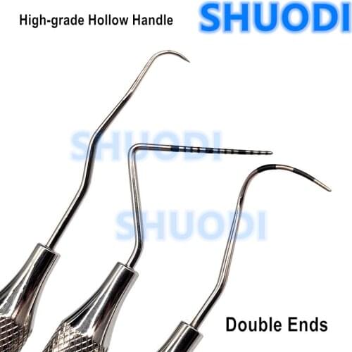 New Type Hollow Handle Dental Periodontal Probe with Scaler Explorer with Angle Dentist Endodontic Instrument Tool