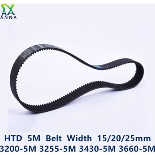 HTD 5M synchronous Timing belt C=3200/3255/3430/3660 width 15/20/25mm Teeth 640 651 686 732 HTD5M 3200-5M 3255-5M 3430-5 3660-5M
