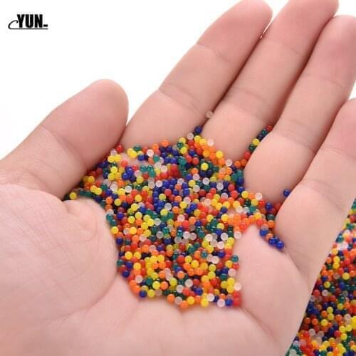 I. 1000pcs Flower mud Hydrogel Pearl Shaped Green Crystal Soil Water Beads Mud Grow Ball Growing Bulbs summer Childrens Toys