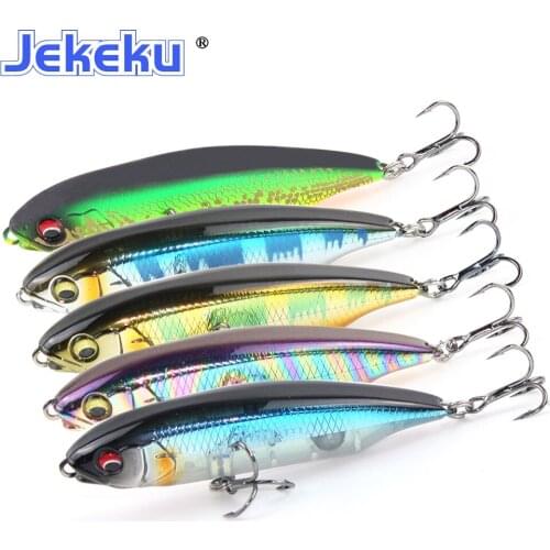 JEKEKU 1pc NEW Hard Wobbler Pencil Fishing Lure Slow Sinking 60mm 5.6g 75mm 10.6g Artificial Hard Plastic Bait Trout Bass Tackle