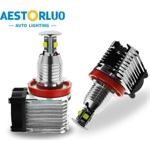 2pcs Factory Supply Canbus H8 64W Angel Eyes Halo Ring LED Marker Light For BMW E82 E81 E87 E88 E90 E91 E92 E93 E60/E61 E64 E89