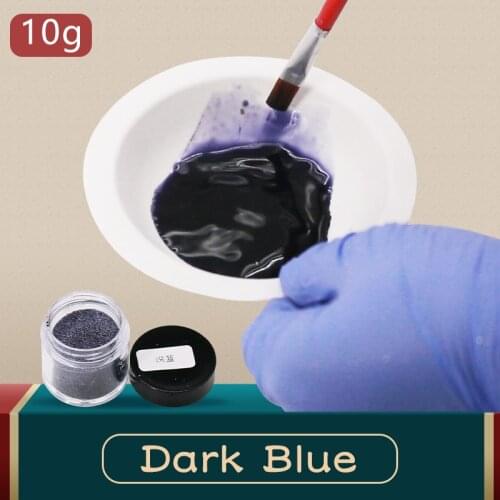 Fabric Dye Pigment Dark Blue 10g for Dye Clothes,Feather,Bamboo,eggs and Fix Faded Clothes Acrylic Paint