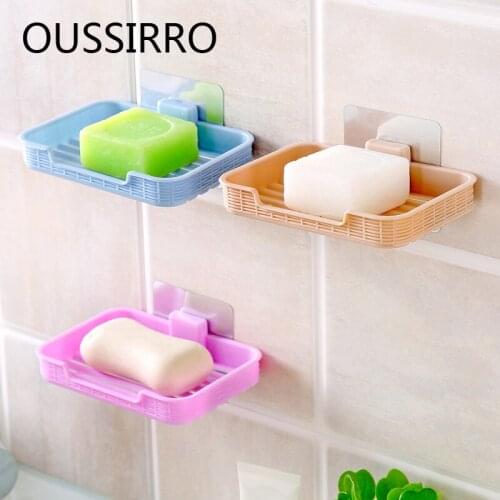 Kitchen Tools Bathroom Accessories Soap Holder Two Layer Suction Holder Soap Dish Storage Basket Soap Box Stand