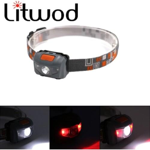 AAA Battery Mini Headlight 4 Mode Lightweight Litwod Waterproof LED Headlight Camping Headlight Travel Mini Hiking Headlight