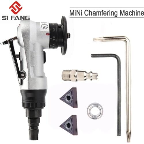 Mini Pneumatic Chamfering Machine 45 Degree Arc Hand-Held Beveling Trimming Machine for Metal Deburring Portable