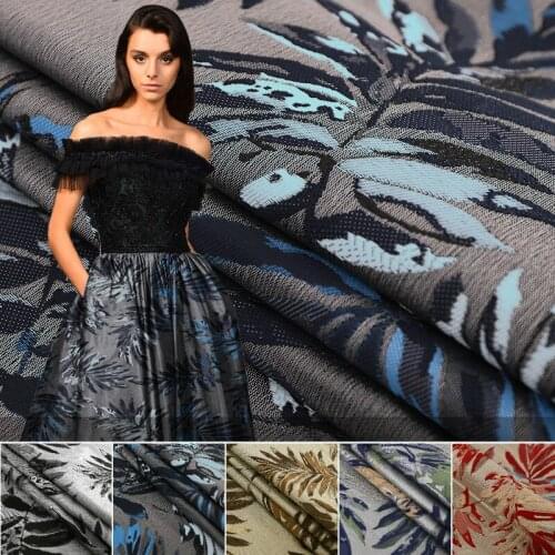 Silver Silk Polyester Jacquard Fabric High-precision Light Luxury High-end Dress Cloth Fashion Performance Clothing Material