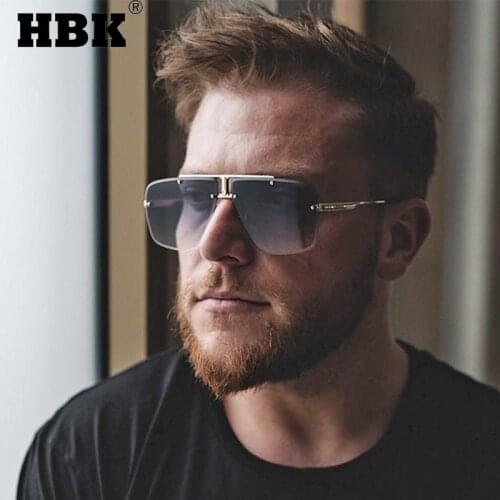 HBK Classic Rimless Sunglasses For Men New Fashion Male Sun Glasses Trendy Brand Designer Shades Women UV400 Zonnebril Eyewear