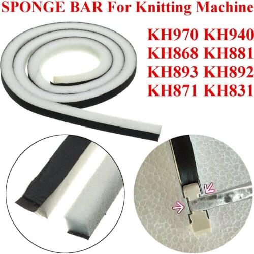 100cm Needles Sponge Bar Black Cloth Sponge Bar For Brother Knitting Machine Parts Knitted Tool Accessory Supplies KH860 940 970