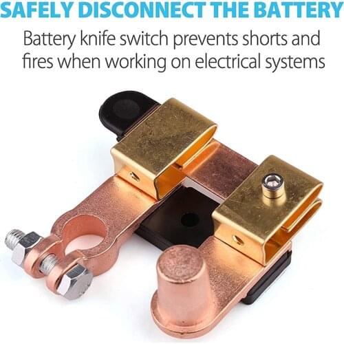 Top Post Battery Disconnect Switch for Auto Car RV Marine Boat Truck Vehicle, 12V 24V Battery Cut Off Switch, Battery Saver
