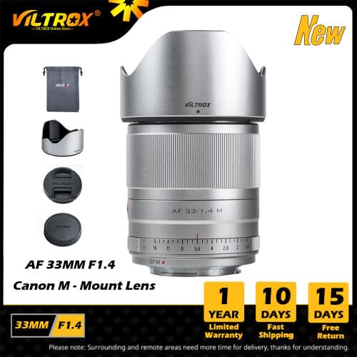Viltrox 33mm f1.4 STM Auto Focus AF Prime Lens APS-C For EOS M M5 M6 Mark II M200 M50 Canon EOS M-mount Mirrorless Camera Canon