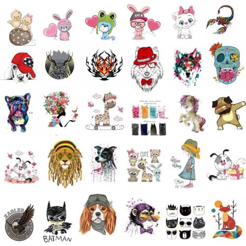 ZOTOONECute cartoon animal girl childrens clothing patch paste heat transfer clothing DIY unicorn heat transfer vinyl sticker D