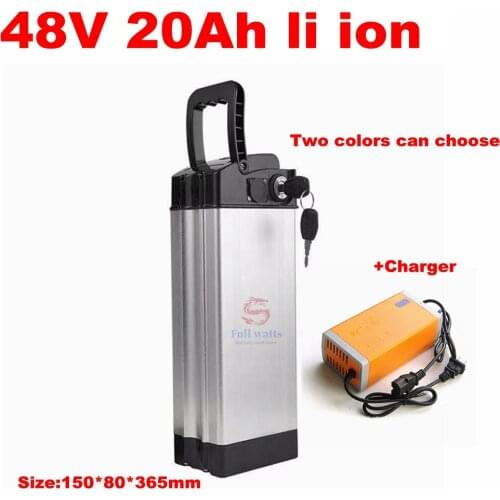Rear rack 48v 20ah lithium ion 48v li ion aluminum alloy for 1000w 750W bicycle scooter ebike + 3A Charger