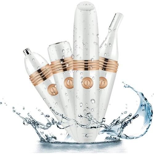 Facial Hair Remover Eyebrow Trimmer for Women-Painless Women Electric Shaver 3 in 1Waterproof USB Charging Ladies Electric Razor