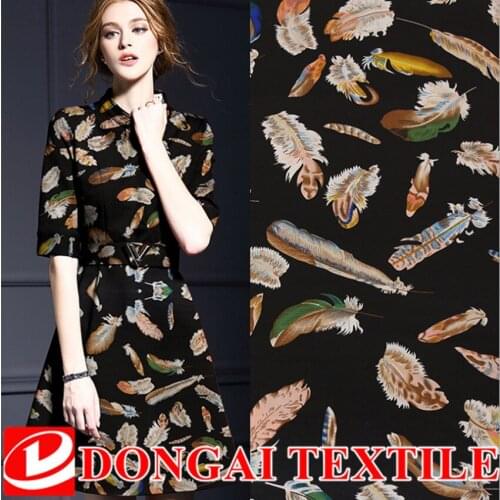 1m *1.5m Width Fashion Print Stretch Fabric .Spandex Silk Satin Fabric For Scarf Dress
