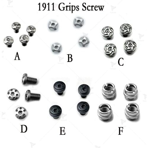 4Pieces Customized 1911 Bushings 1911 Grips Screws Stainless Steel CNC T8 Plum Screw 1911 Grip Nail