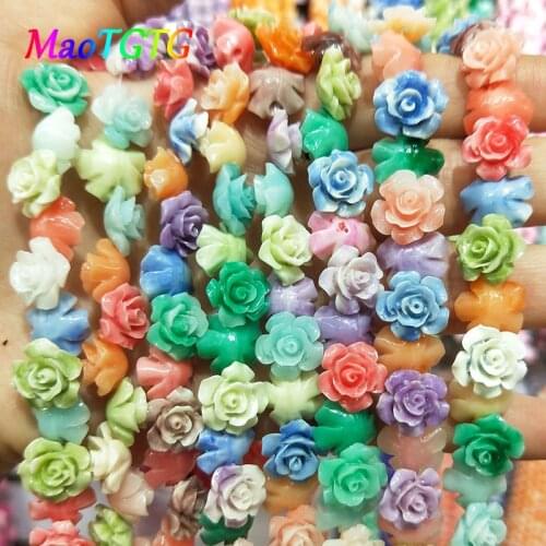 6/8/10/12/15mm Camellia Shaped Coral Beads For Jewelry Making Necklace Bracelet Multicolored Synthetic Coral Beads Wholesale