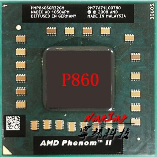 AMD Phenom II Triple-Core Mobile P860 2.0 GHz Three-Core Three-Thread CPU Processor HMP860SGR32GM Socket S1
