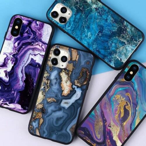 Glitter Gradient Marble Texture Phone Case for iPhone 11 12 pro XS MAX 8 7 6 6S Plus X 5S SE 2020 XR