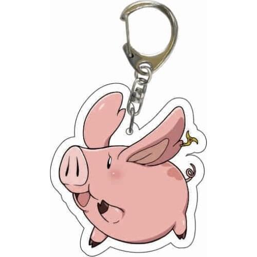 5pcs 10pcs 13Kinds The Seven Deadly Sins Meliodas Elizabeth Liones Hawk Diane King PVC Pendant Figure Key Chain