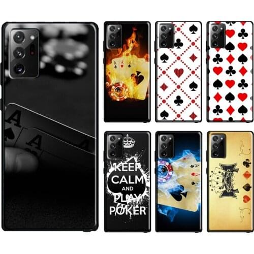 Spades Poker Play Cards Ace Art Case For Samsung Galaxy S20 FE S21 Ultra Note 20 S10e Note 10 S8 S9 S10 Plus Phone Cover