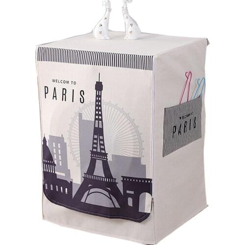 Washing Machine Cover Cotton Linen Waterproof Sunscreen Dryer Protective Case Laundry Rooler Dust Fabrics