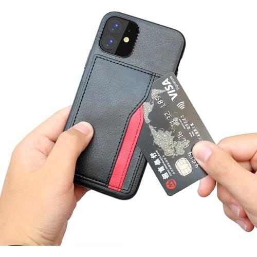 For iPhone 12 Pro Max Mini 11 XS XR X SE 2020 7 8 Plus 6 6s Case Card Slot PU Leather Cover Soft Shockproof Business Back Funda