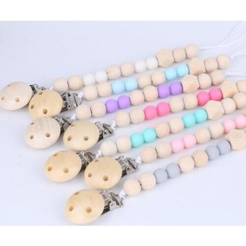 Baby Pacifier Clip Chain Dummy Custom Personalized Baby Teething Toy Nipple Holder 2PCS