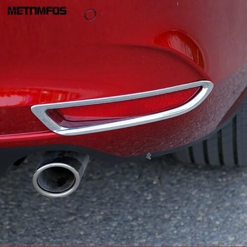 For Mazda 3 M3 Axela 2019 2020 Sedan Chrome Rear Fog Light Lamp Foglight Cover Trim Decoration Frame Accessories Car Styling