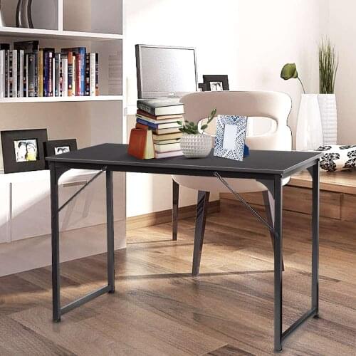Douxlife Computer Laptop Desk Modern Style Computer Desk Wide Desktop Waterproof Steel Frame Table for Home Office Living Room