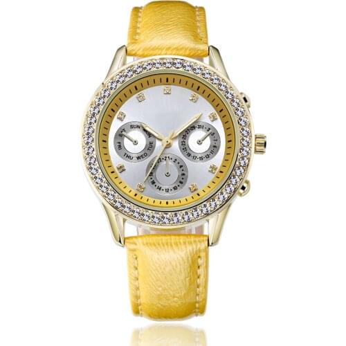 Fashon women brand watches leather strap casual wristwatches NO.2