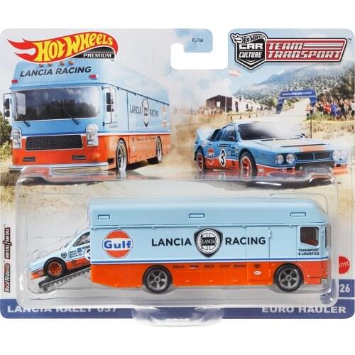 Hot Wheels Car LANCIA RALLY 037 RACING Gulf Car Culture Team Transport Real Riders Collector Edition Metal Diecast Model Car
