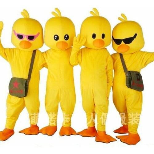 Yellow Duck Mascot Costume Suits Cosplay Party Game Outfits Clothing Advertising Carnival Halloween Xmas Easter Festival Adults